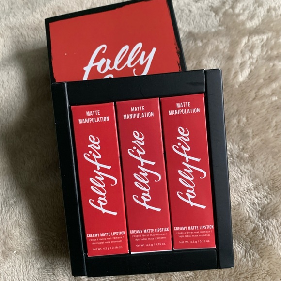 Fully Fire Expensive Habits Lipstick Set Trio BNIB - Picture 6 of 14